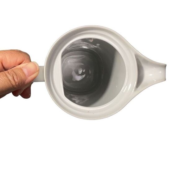 Block Langenthal Switzerland Transition White Vtg 1972 Coffee Pot and Lid 5 cup - Picture 6 of 7